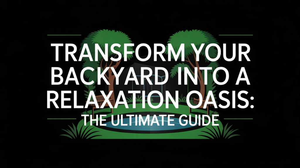 Transform Your Backyard into a Relaxation Oasis The Ultimate Guide