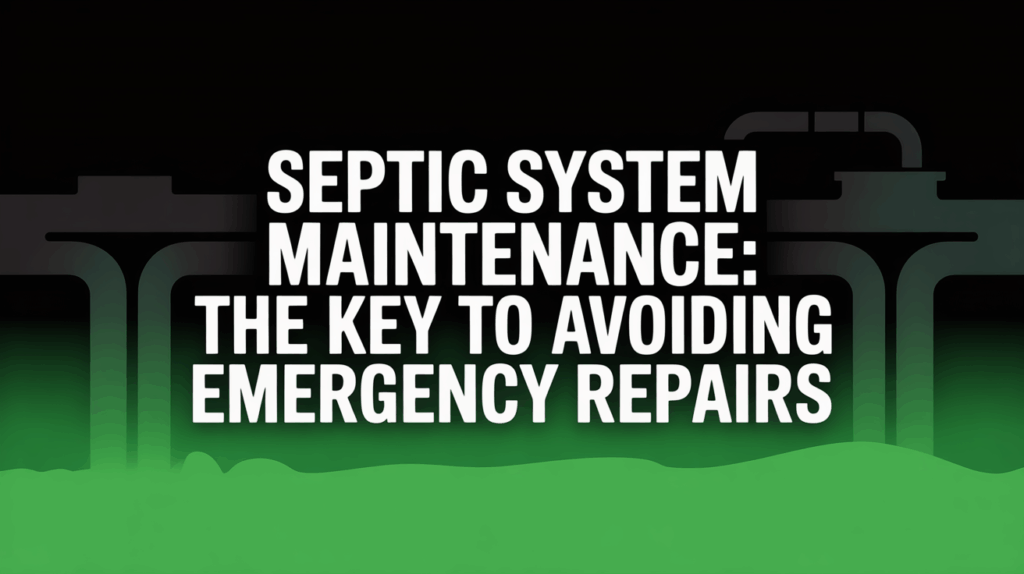 Septic System Maintenance: The Key to Avoiding Emergency Repairs