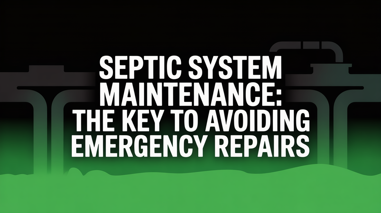 Septic System Maintenance: The Key to Avoiding Emergency Repairs