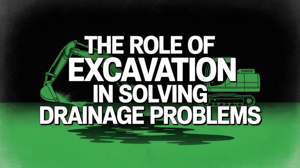 The Role of Excavation in Solving Drainage Problems