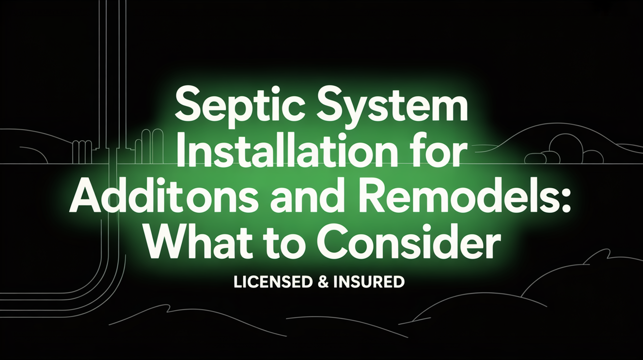 Septic System Installation for Additions and Remodels What to Consider