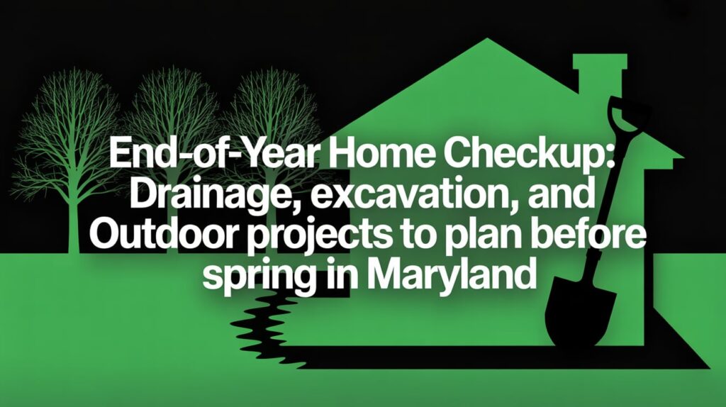 End-of-Year Home Checkup Drainage, Excavation, and Outdoor Projects to Plan Before Spring in Maryland