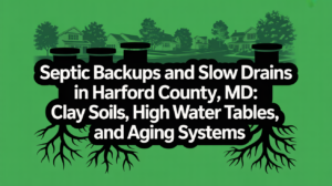 Septic Backups and Slow Drains in Harford County, MD Clay Soils, High Water Tables, and Aging Systems