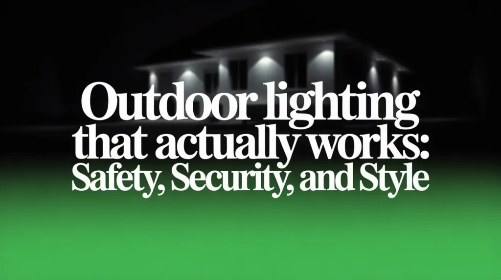 Outdoor Lighting That Actually Works Safety, Security, and Style