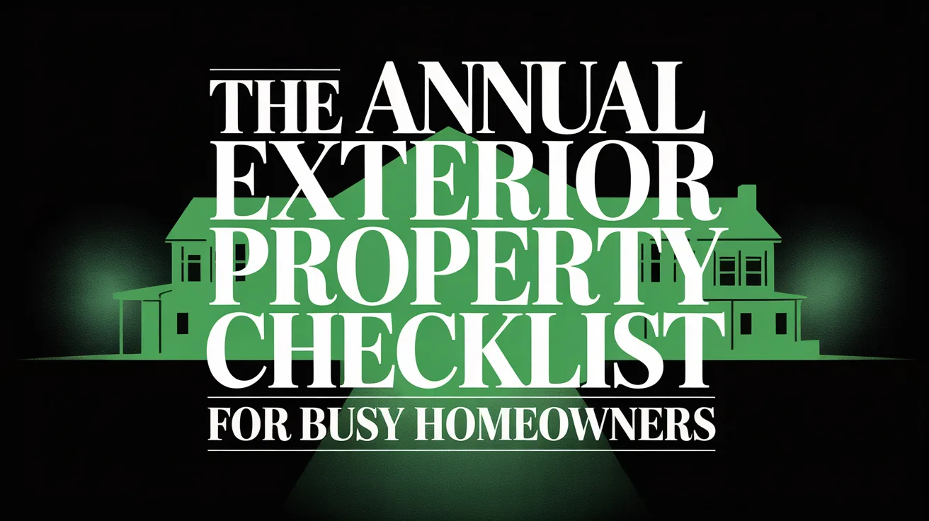 Annual Home Exterior Maintenance Checklist for Busy Homeowners