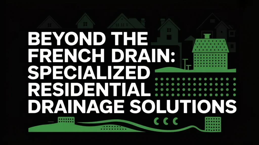Beyond the French Drain Specialized Residential Drainage Solutions